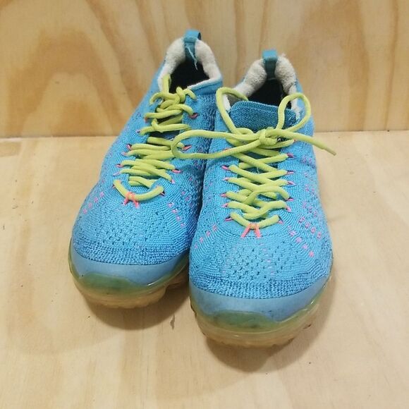 NIke Air Vapormax 2023 FK Baltic Blue/Citron Yellow Mens 9 1/2 , Wmn's 11 - Picture 2 of 9